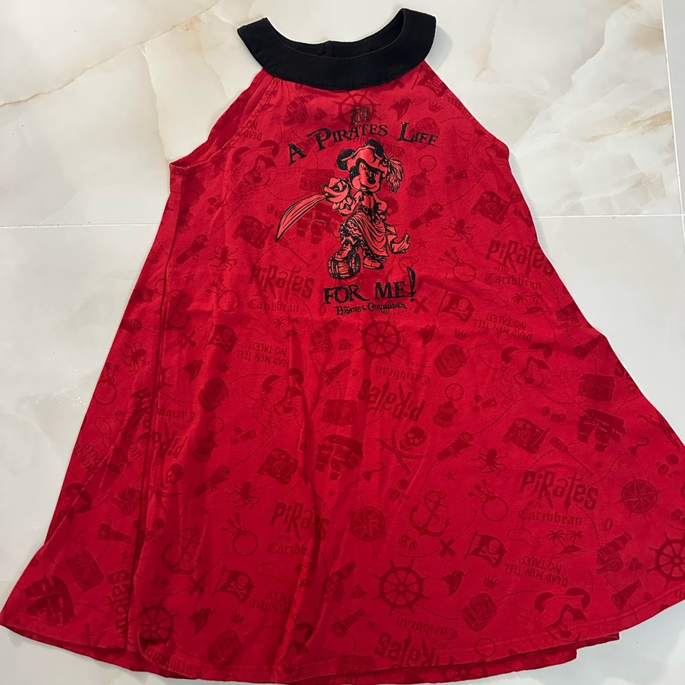 Disney cruise Red and Black Pirate Dress